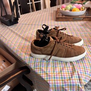 To Boot Brown Low-Top Sneakers with Suede Finish